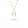 Maze Cross Necklace in Gold Vermeil Over Sterling Silver