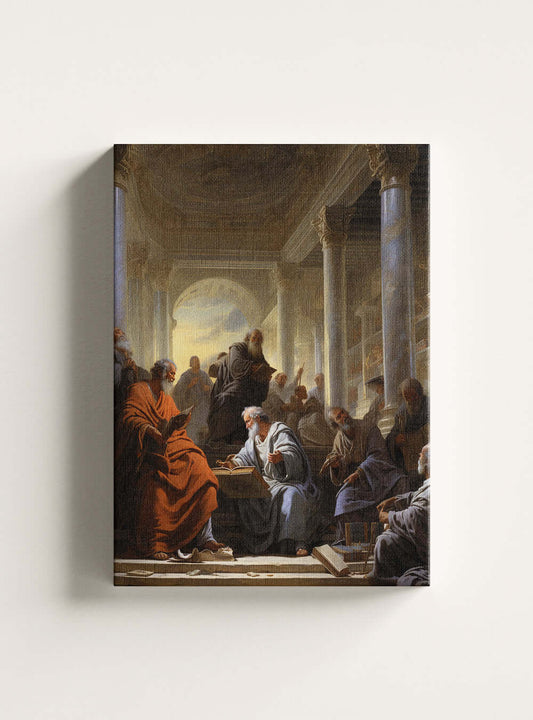 Acts 17:11 Majestic Philosophers | Christian Canvas Print