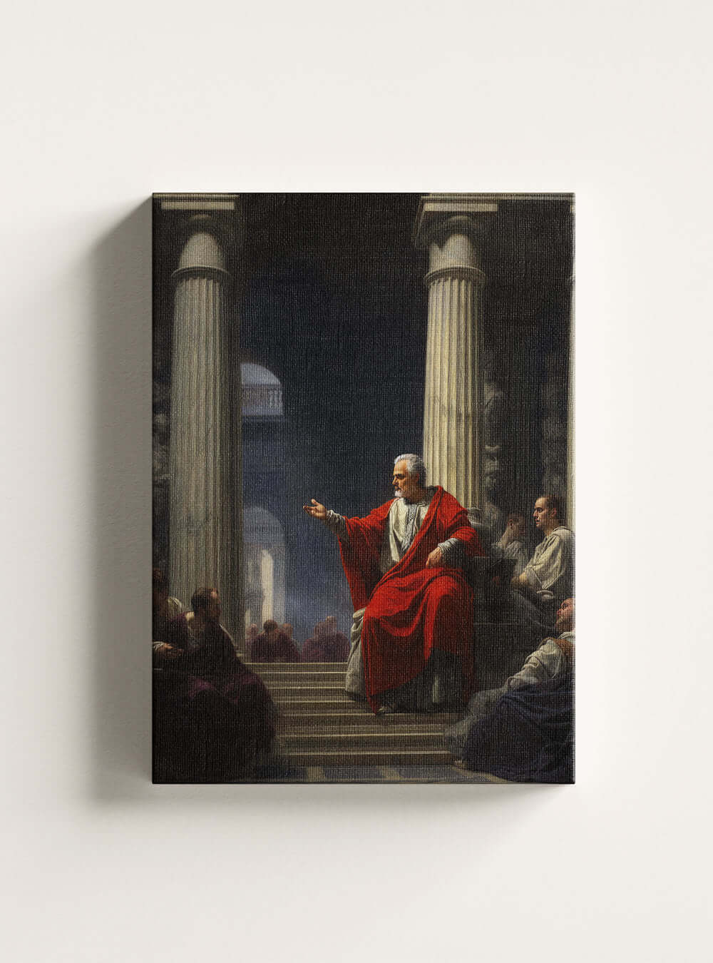 Acts 3:19 Orator Scene - Modern Christian Art Canvas Print