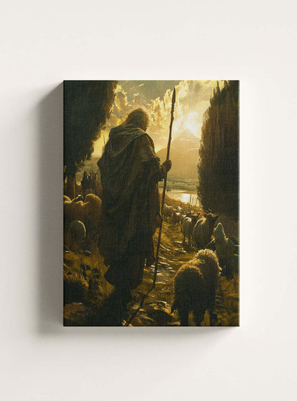 Adorn your Space with Serene Shepherd Christian Canvas - Bible Verse Wall Art