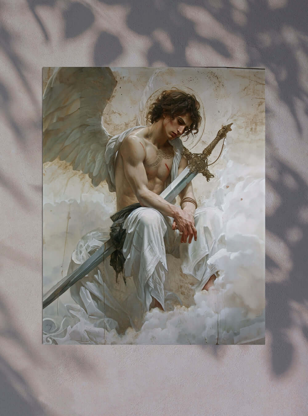 Angel Practicing Self-Compassion Christian Poster Print