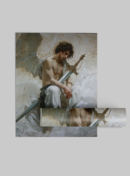 Angel Practicing Self-Compassion Christian Poster Print