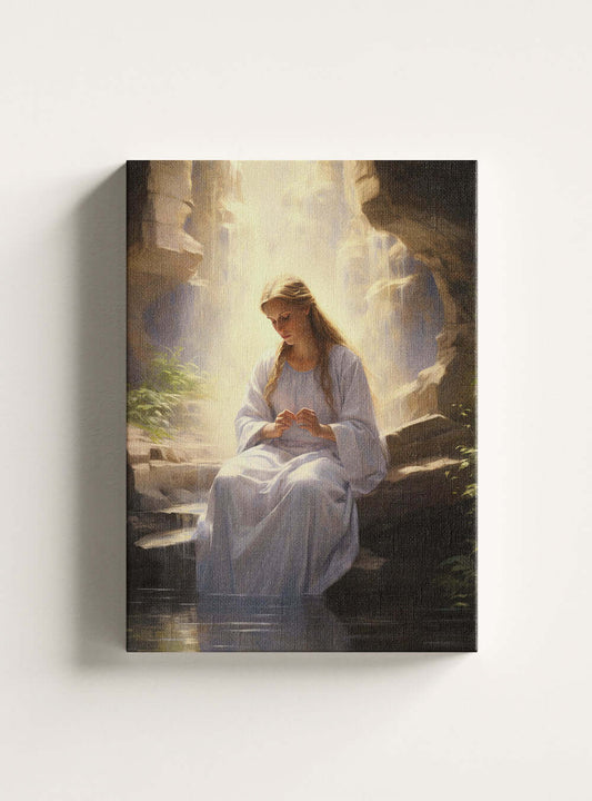 Angelic Canvas - Joshua 1:8 - Modern Christian Wall Art Print