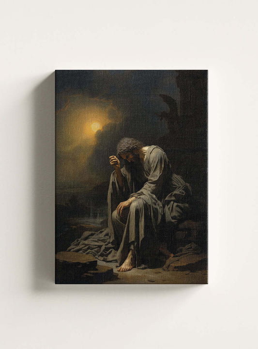 Angelic Contemplation Mark 5:36 Sacred Canvas Art Print