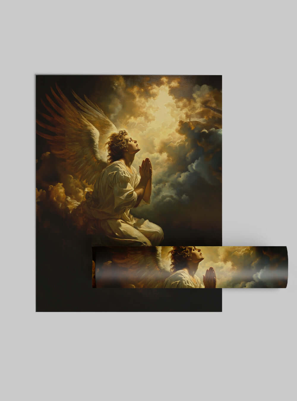 Angelic Hope Fostered through Christian Ethereal Poster Print