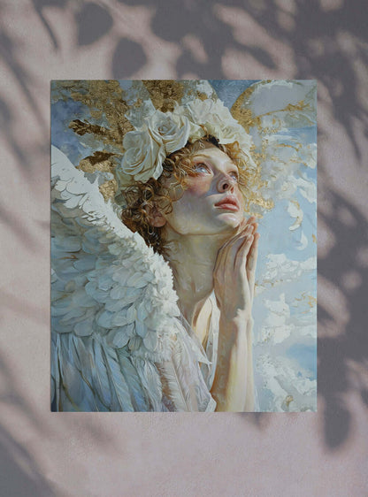 Angelic Neoclassical Bible Verse Painting Print Poster