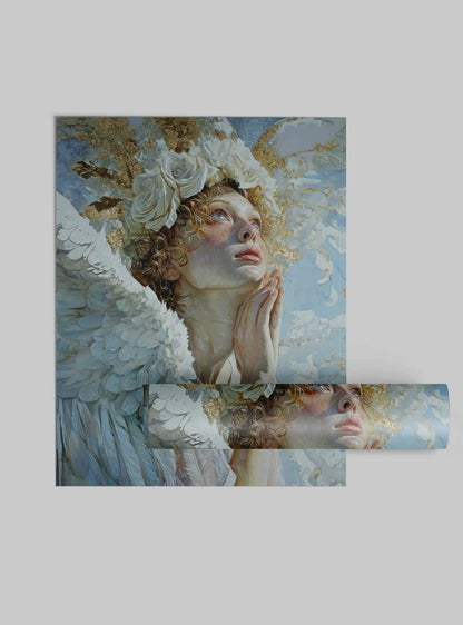 Angelic Neoclassical Bible Verse Painting Print Poster