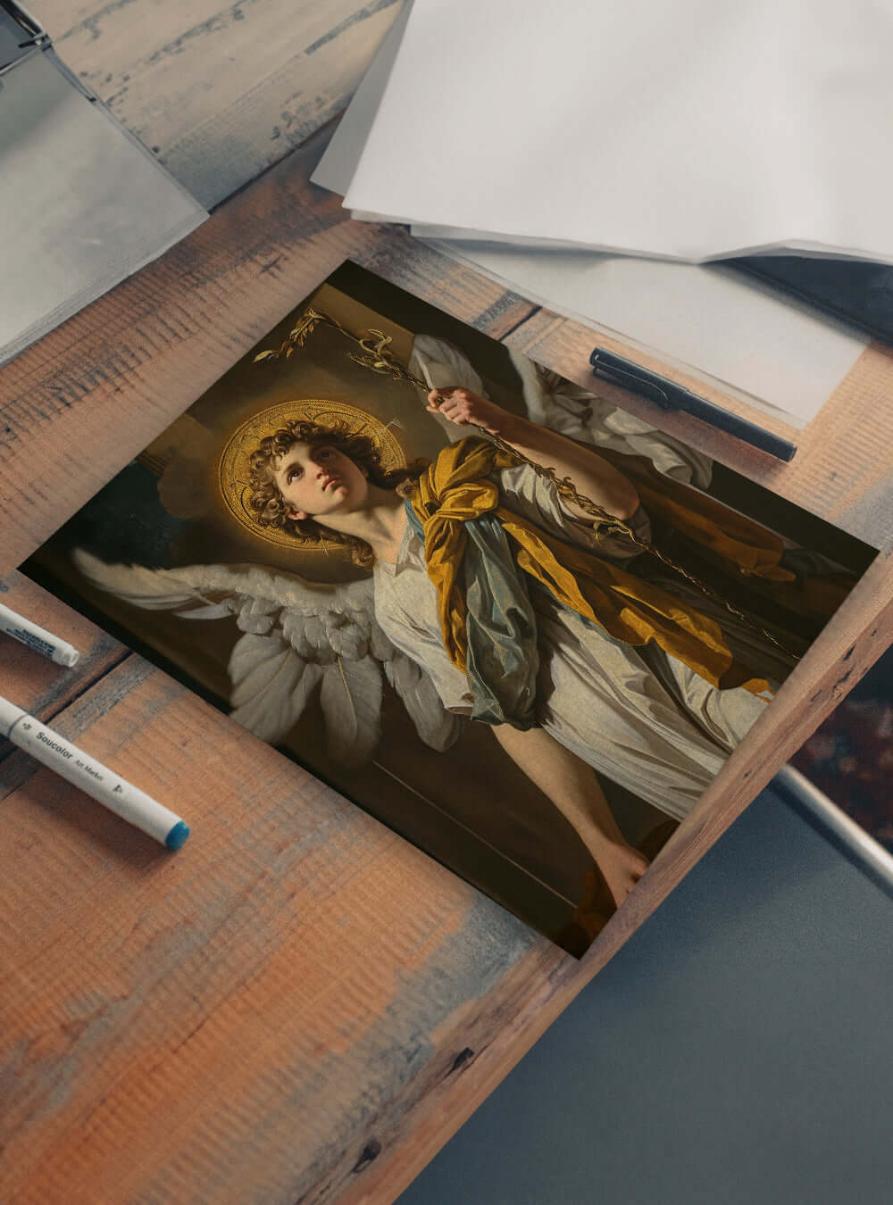 Angel of Balance Religious Painting Bible Art Print