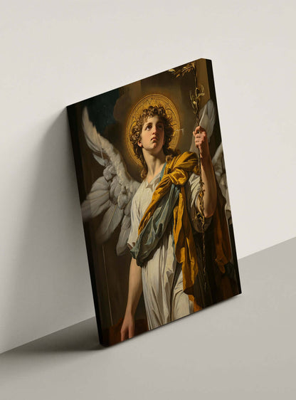 Angel of Balance: Bible Verse Art on Canvas - Christian Wall Decor