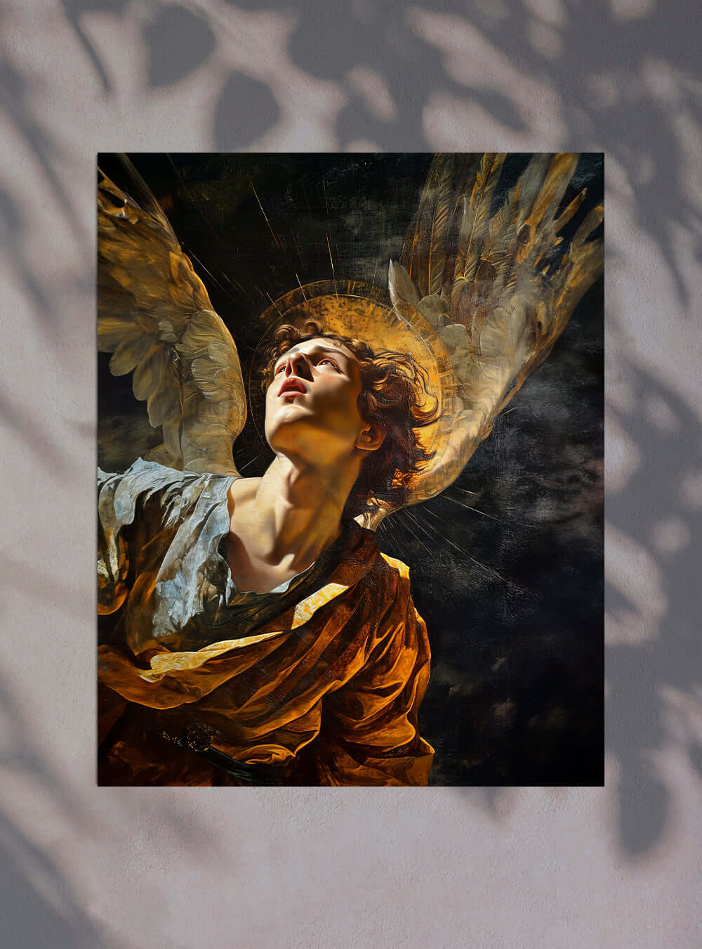 Archangel Gabriel Neoclassical Poster, Christian Iconography Scripture Print