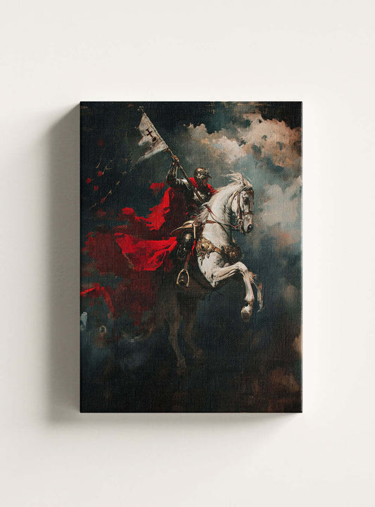 Artistic Grace: Saint George Overcoming Adversity Christian Canvas Print