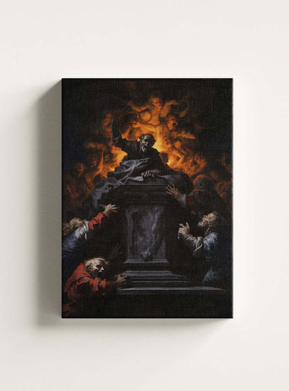 Baroque Figures Canvas Art - James 4:2 Inspirational Print