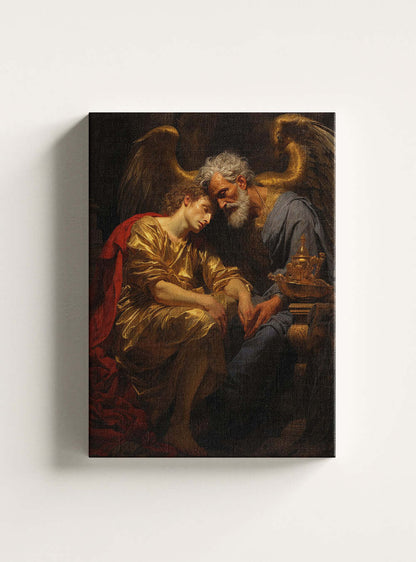 Bible Art Canvas - Luke 16:13 Epiphany - Scripture Print