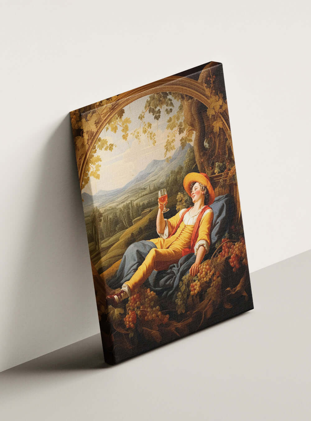 Bible Scene Canvas - Psalm 4:8 Christian Art Print