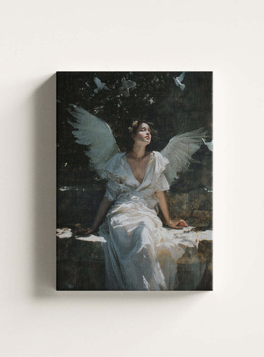 Bible Verse Art Canvas - Spiritual Renewal with Neoclassical Painting