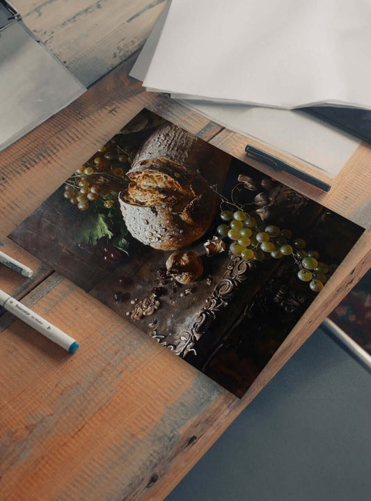 Bible Verse Art | Rye Bread - Vintage Christian Poster Print