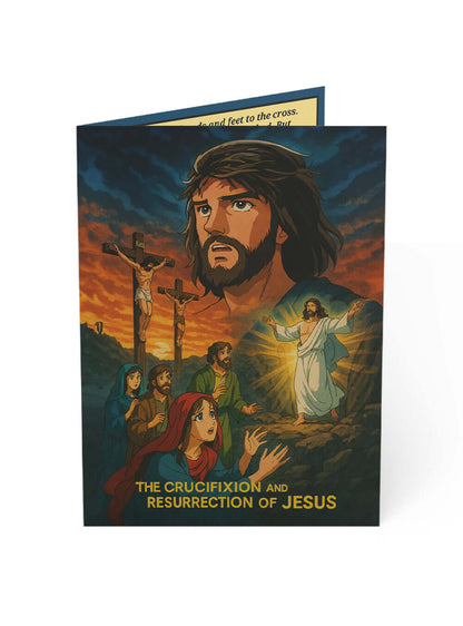 Biblical Card Anime-Designed Resurrection Christian Postcard