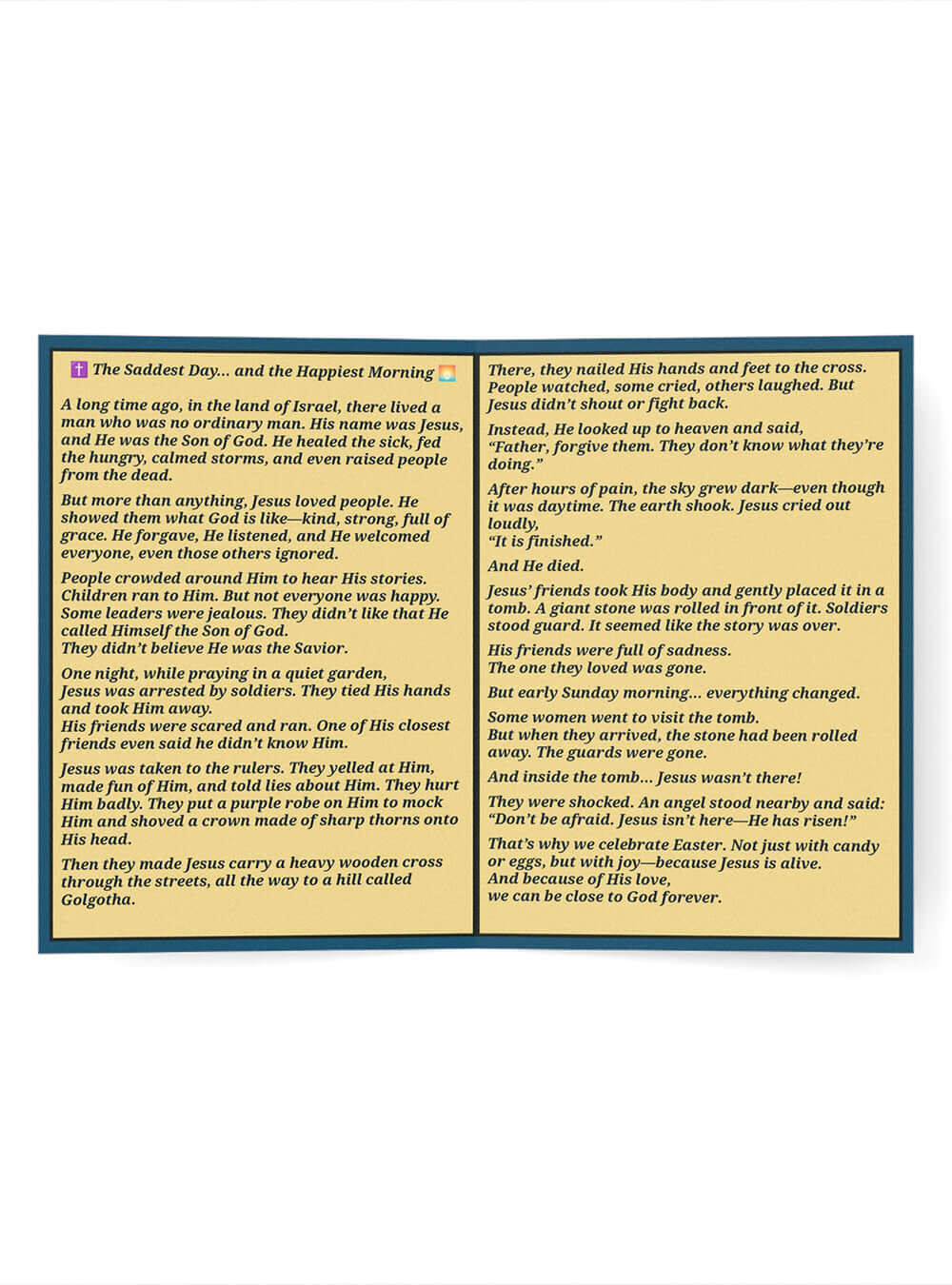 Biblical Card Anime-Designed Resurrection Christian Postcard