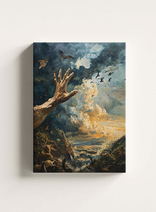 Books of the Bible Canvas Inspired by Genesis 1:26 - Exceptional Christian Wall Art