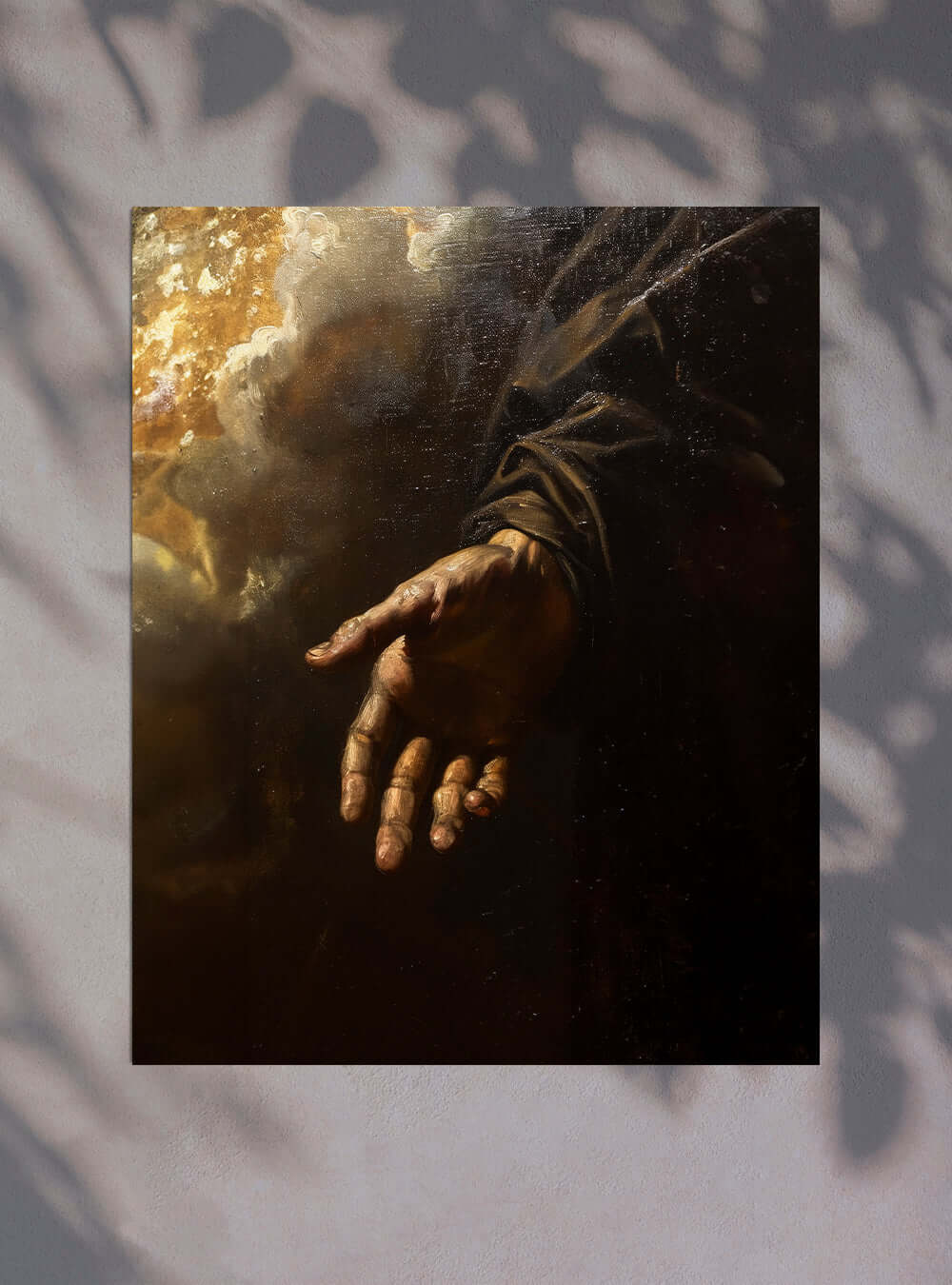 Christ Painting: Unique Inspirational Hand Poster, Bible Verse Art Print