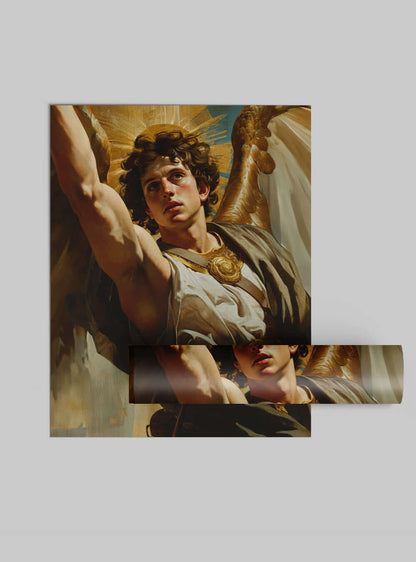 Christian Art Gift - Neoclassical Archangel Valor Poster Print