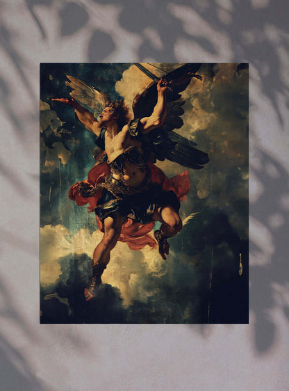 Christian Art Gift Ethereal Triumph Neoclassical Poster Print Bible Verse Image