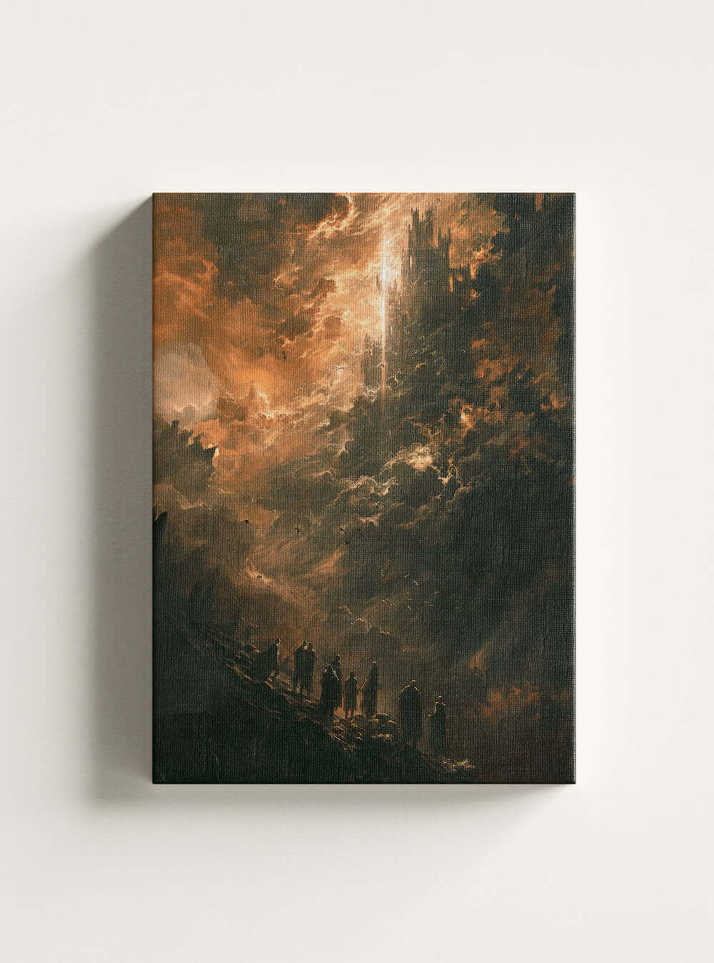 Christian Art Gift, Elegant Tower - Divine Sanctuary Bible Verse Canvas