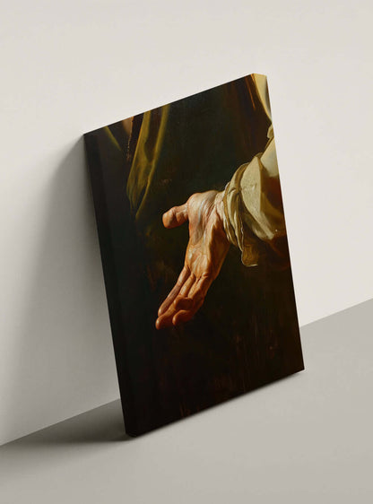 Christian Art Gift: Renaissance-Inspired Forgiveness Gesture on Canvas