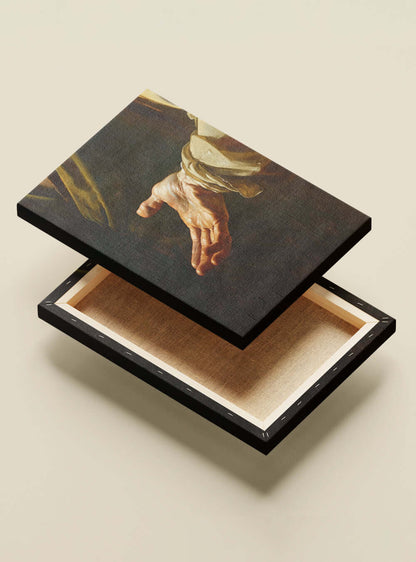 Christian Art Gift: Renaissance-Inspired Forgiveness Gesture on Canvas