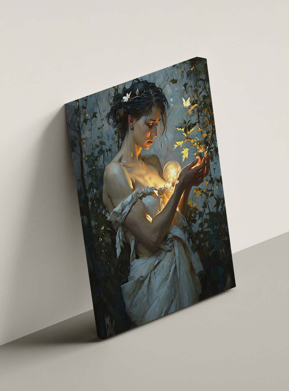 Christian Art Gifts Ethereal Light Woman Canvas by Holysteller