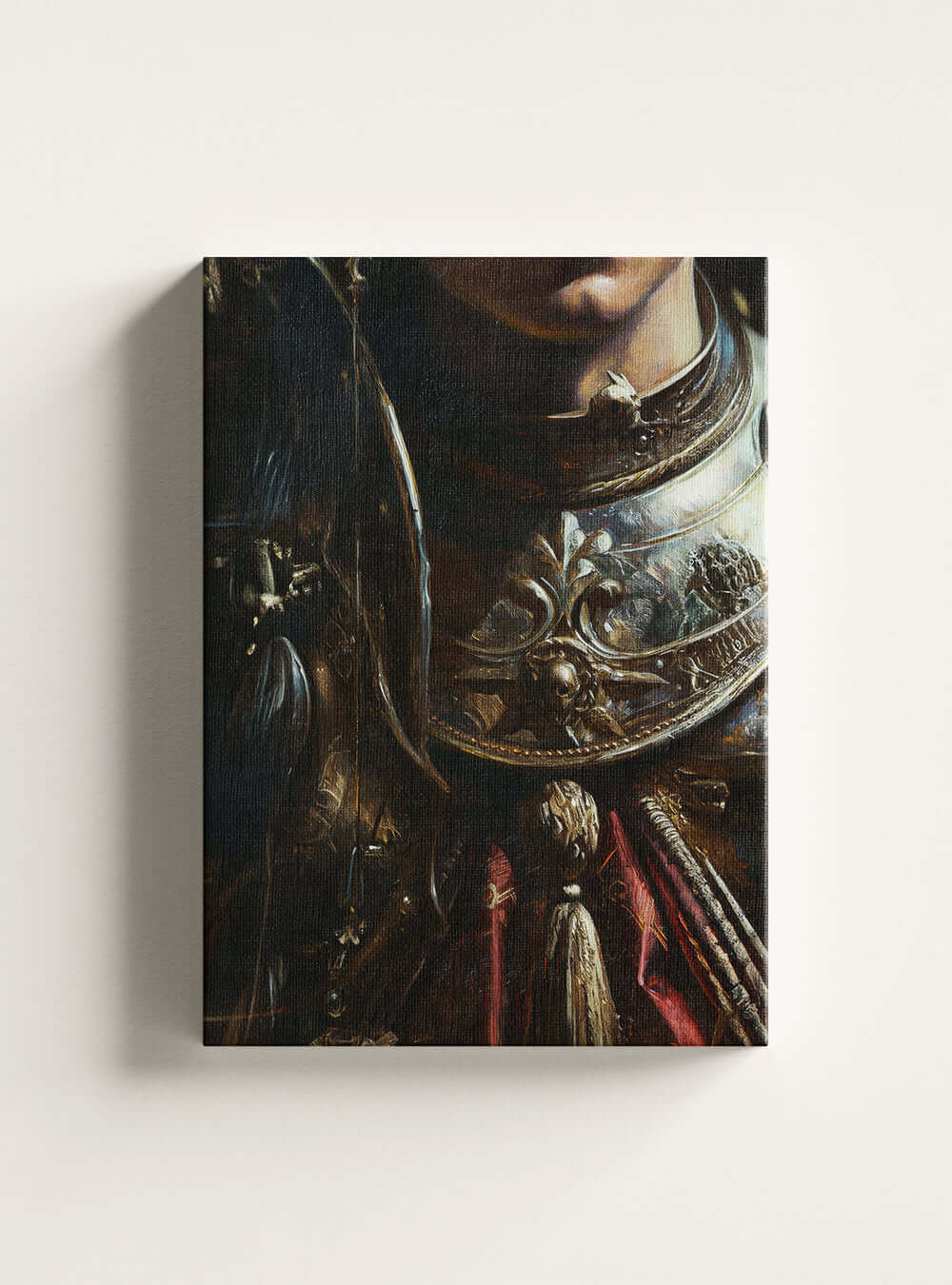 Christian Artwork Neoclassical Chiaroscuro Armor Bible Canvas Print