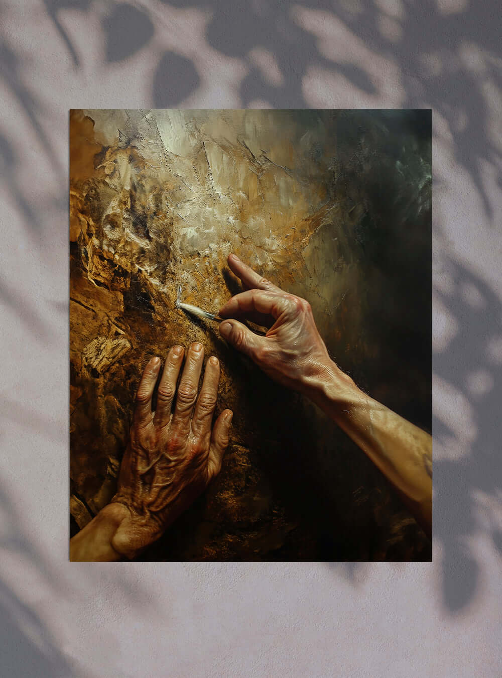 Christian Artwork 'Inspirational Hands Creation' Scripture Image Print