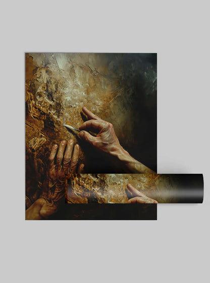 Christian Artwork 'Inspirational Hands Creation' Scripture Image Print