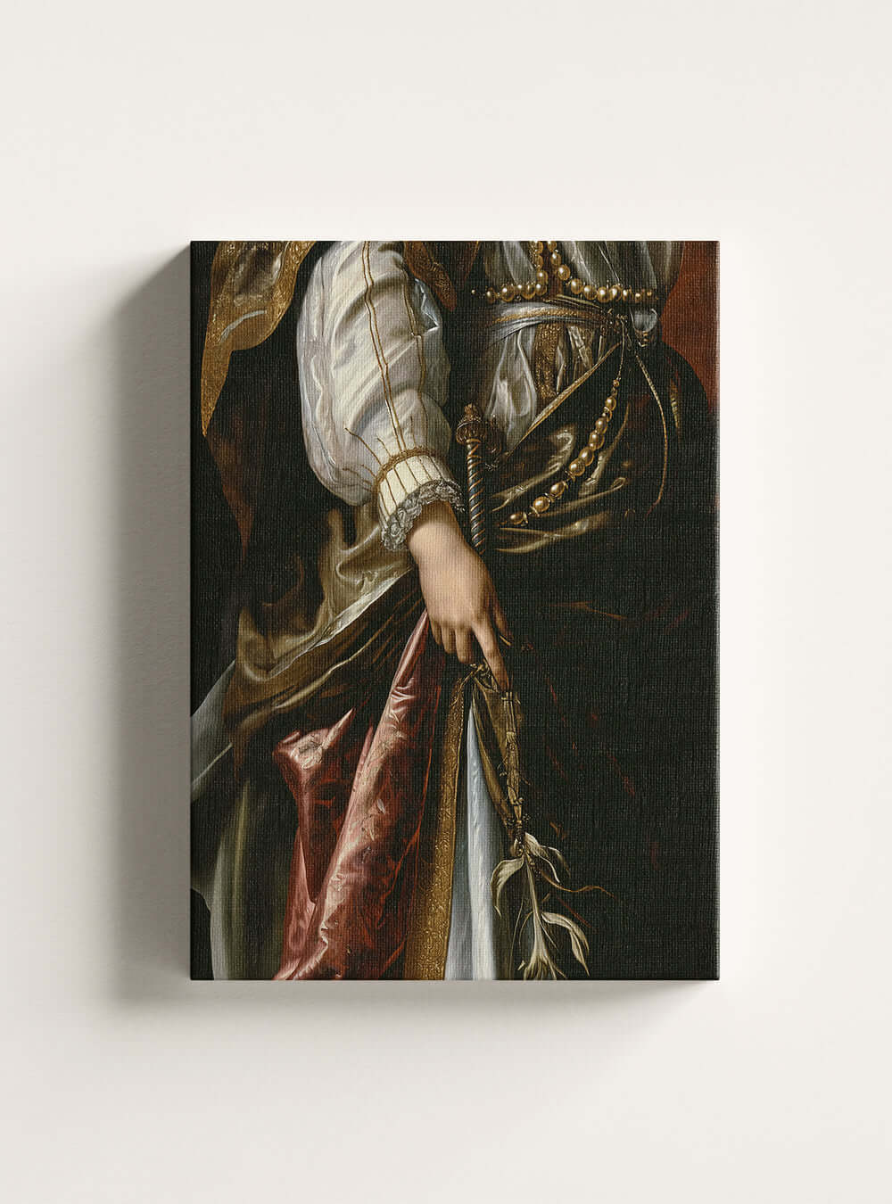 Christian Canvas: Baroque Elegance Philippians 4:8 Virtue Art by Holysteller