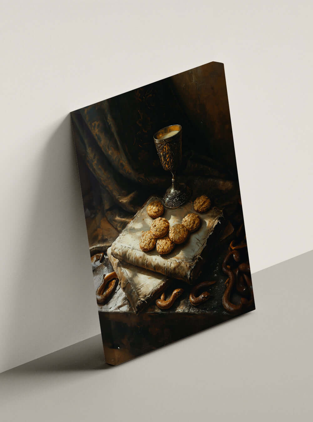 Christian Canvas: Unique Almond Treats Biblical Verse Art Print