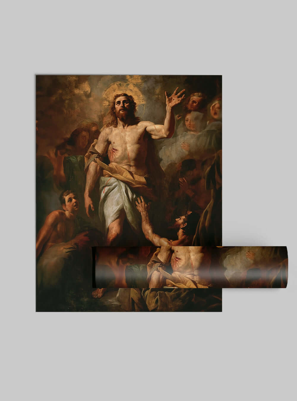 Christian Compassion - Neoclassical Divine Poster - Christian Iconography Print