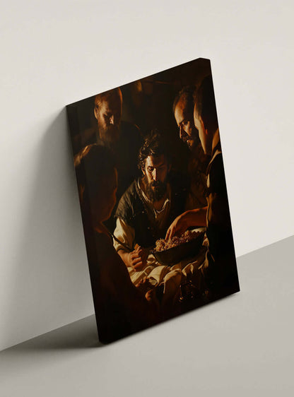 Christian Home Decor Biblical Grain Feast Canvas Print