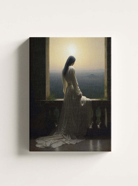 Christian Home Decor Canvas - Revelation 16:15 - Serene Woman Print