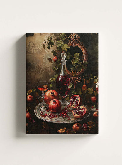 Christian Home Decor: Pomegranate Juice-Song of Solomon 8:2 Bible Art Canvas