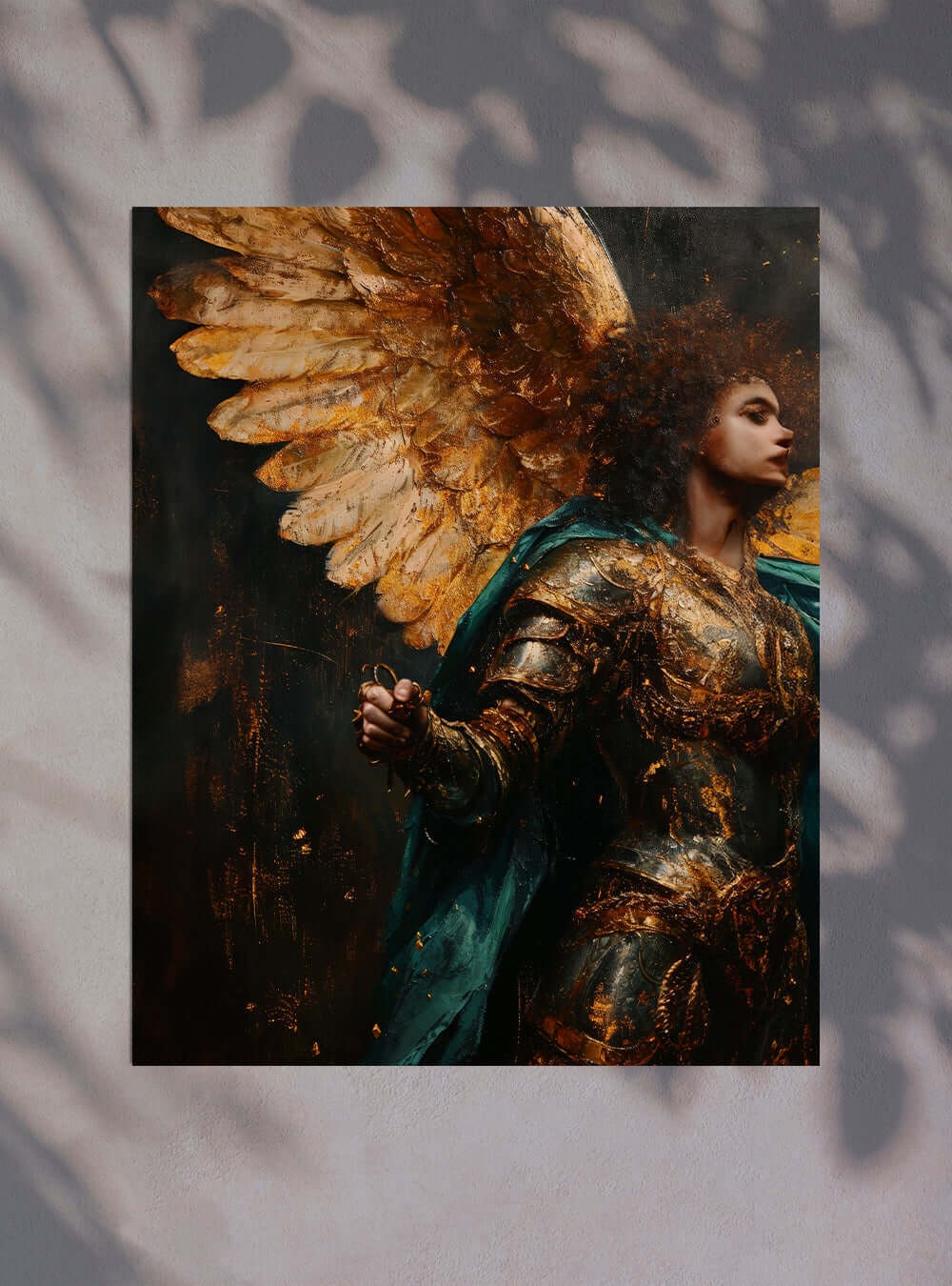 Christian Iconography Chiaroscuro Archangel Poster by Holysteller