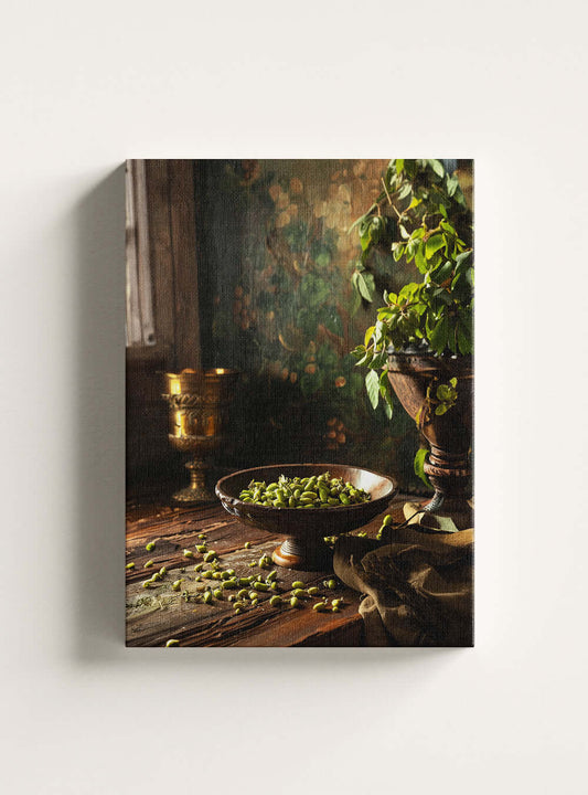 Christian Iconography: Broad Beans Bible Verse Art on Canvas