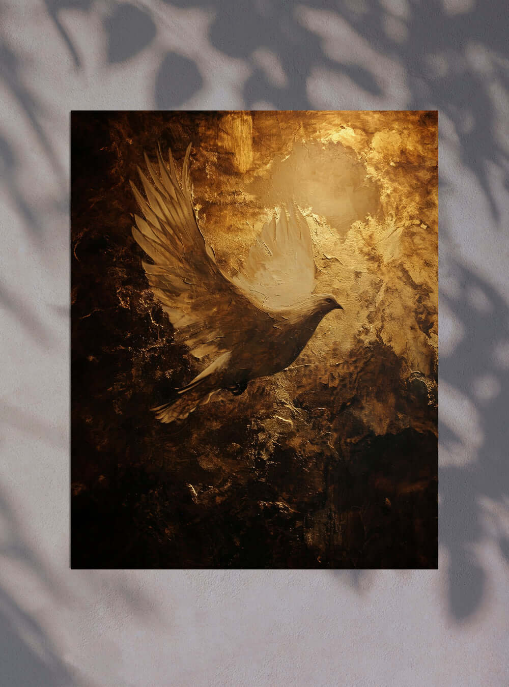 Christian Iconography of '1 John 1:7' - Inspirational Golden Dove Poster