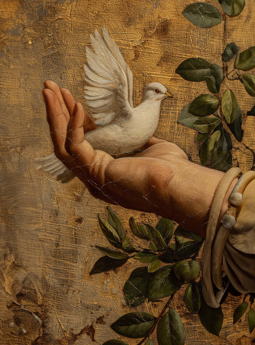 Christian Painting Neoclassical Harmony Dove Poster Picture Print