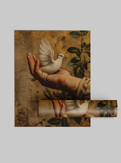 Christian Painting Neoclassical Harmony Dove Poster Picture Print