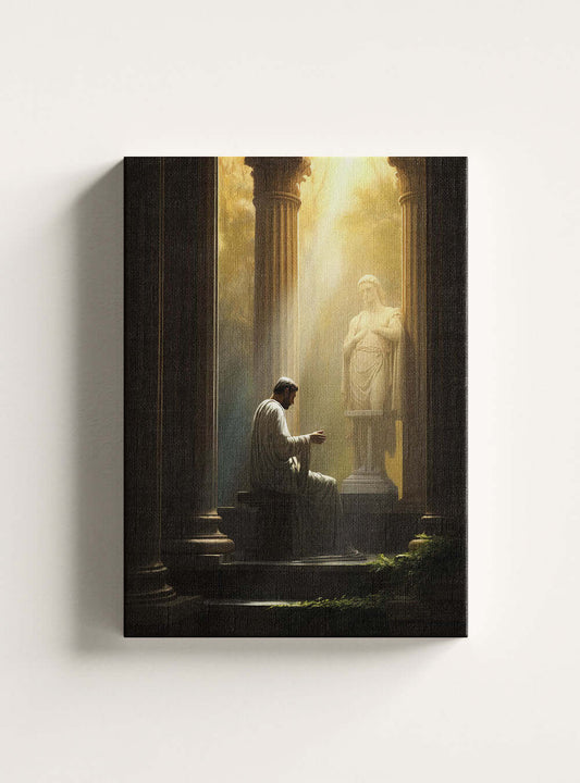 Christian Scene - Romans 10:10 Canvas - Faith Art Print