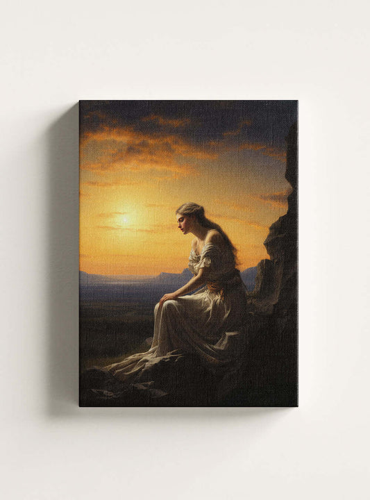 Christian Sunset Scene - Matthew 18:20 Sacred Canvas Print