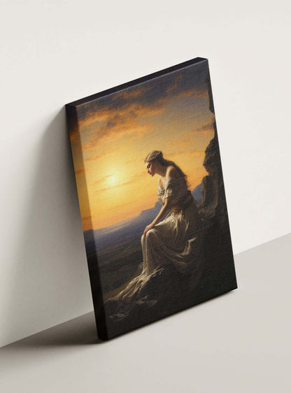 Christian Sunset Scene - Matthew 18:20 Sacred Canvas Print