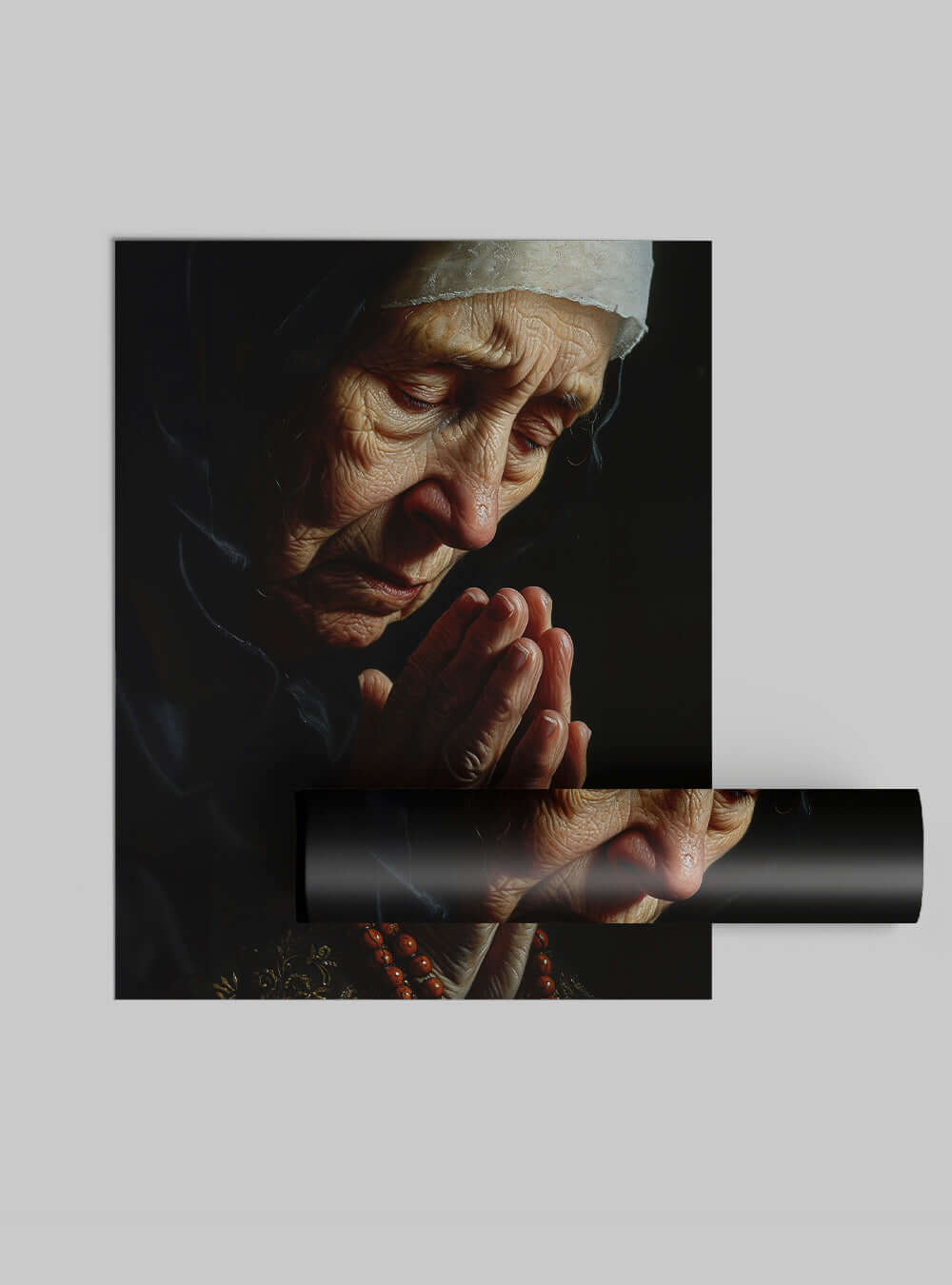 Christian Wall Art - Prayerful Elder Inspiring Patience Print