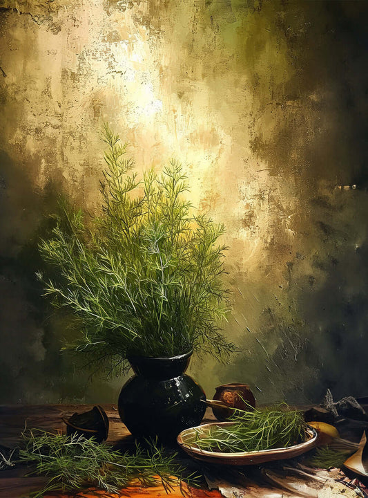 Christian Wall Art Featuring Rusticated Fennel Herb Poster Print by Holysteller