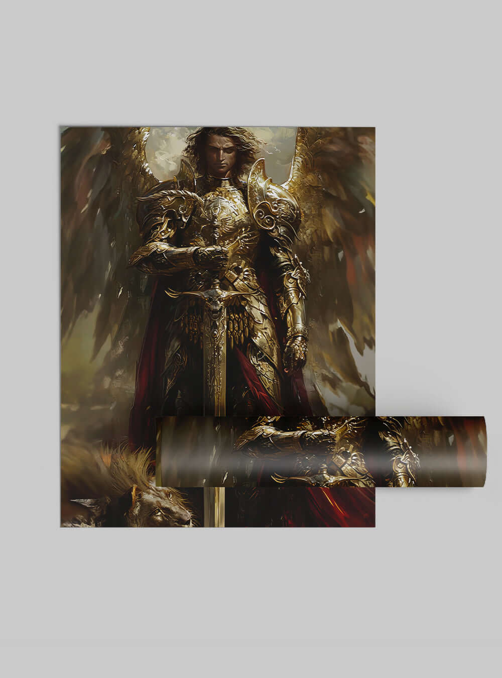 Christian Wall Decor Angelic Warrior-Inspirational Poster Print